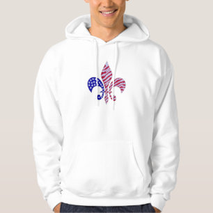 American flag fleur de lis hoodie