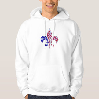 American flag fleur de lis hoodie