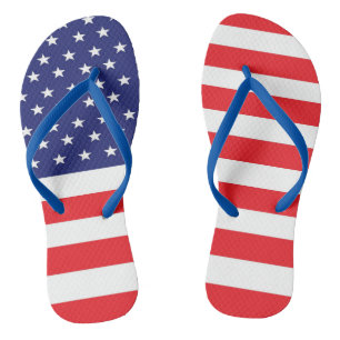 American Flag Flip Flops Red White And Blue