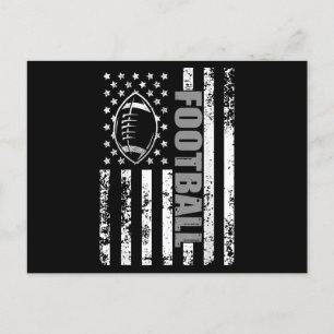 American Flag football Patriotic football Holiday Postcard