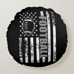 American Flag football Patriotic football Round Cushion