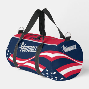 American Flag, Football Player Girl, Birthday Gift Duffle Bag