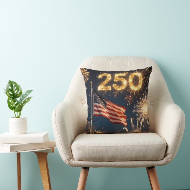American Flag for 250th Birthday Party Cushion (Chair)