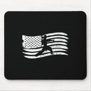 American Flag For Kids With Karate Boy Patriotic  Mouse Pad