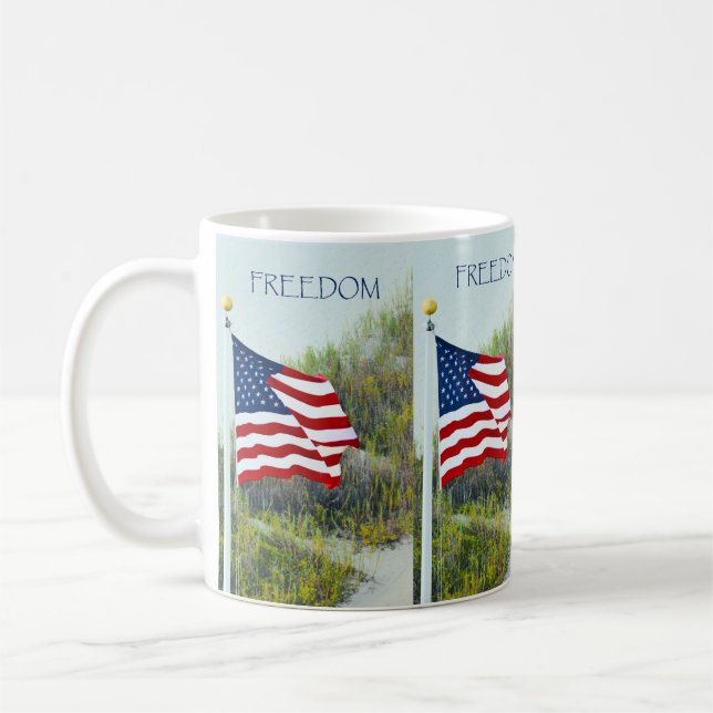 American Flag Freedom Coffee Mug (Left)