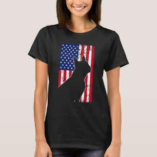 American Flag French Bulldog Dog Dad Mum Puppy Pat T-Shirt