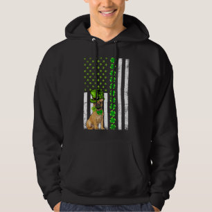 American Flag French Bulldog Dog St Patricks Day Hoodie