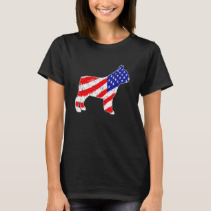 American Flag French Bulldog Patriotic Dog Dad Dog T-Shirt