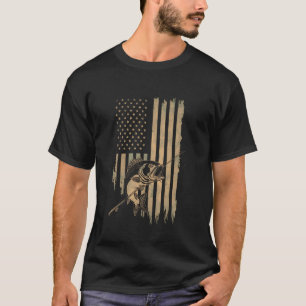 American Flag Funny Fishing Frenzy T-Shirt