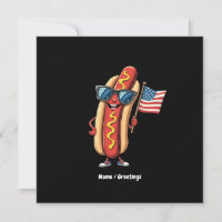 American Flag Funny Hotdog Sunglasses 4th of July 