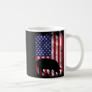 American Flag G Vintage Farm Animal Patriotic Farm Coffee Mug