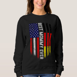 American Flag & Germany Flag Best Mummy Ever Famil Sweatshirt