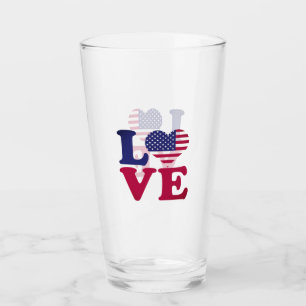 American Flag Glass