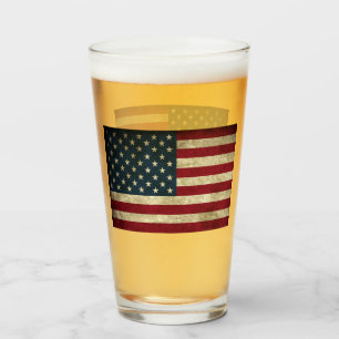 American Flag Glass