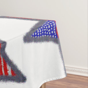 American Flag glitter star Tablecloth