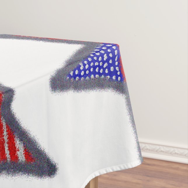 American Flag glitter star Tablecloth (In Situ)