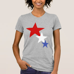 American Flag Glitter Stars Women T-Shirt