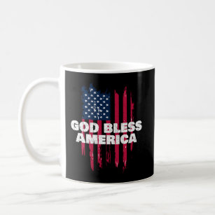American Flag God Bless America Patriotic Coffee Mug