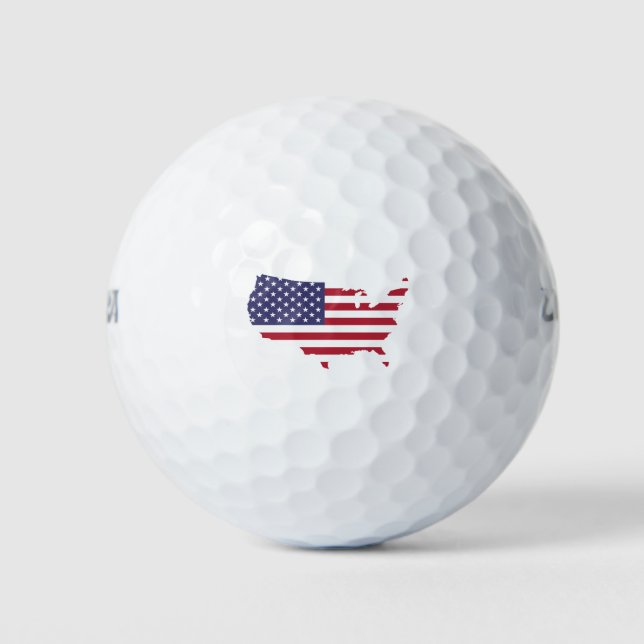 american flag golf balls (Front)