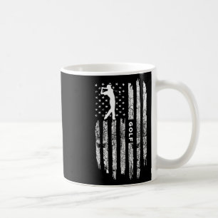 American Flag Golf Clothing - Golfer Vintage Golf Coffee Mug