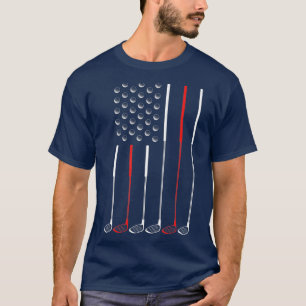 American Flag Golf Clubs Golf Stick Flag Gift T-Shirt