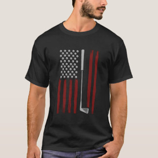 American Flag Golf For Golfer Golf Club T-Shirt