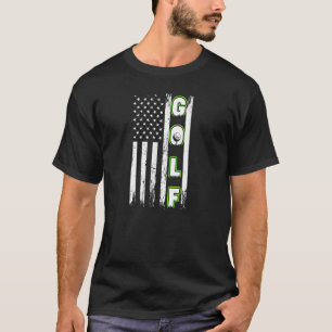 American Flag Golf Fun Golf   For Men & Women T-Shirt