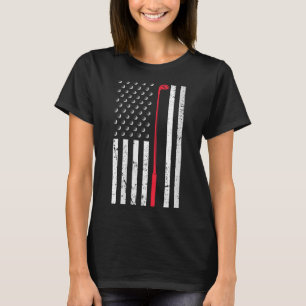 American Flag Golf Gift for Golfer 4th Of July Pat T-Shirt