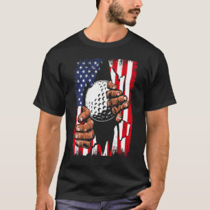 American Flag Golf Inside Me Patriotic Usa Golfer T-Shirt