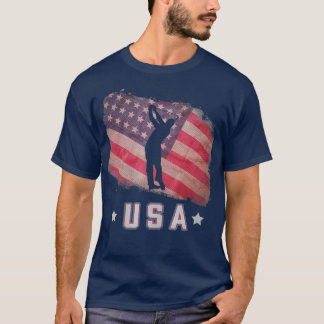 American Flag Golf Team Stars and Stripes T-Shirt