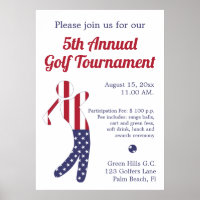 American Flag | Golf Tournament Announcement