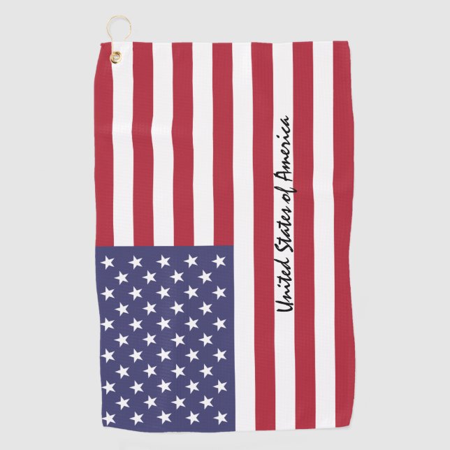 American Flag & golf USA states /sports Washington Towel (Front)