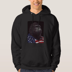 American Flag Gorilla Hoodie