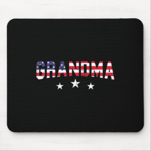 American Flag Grandma 4th Of July Vintage Stars An Mouse Pad