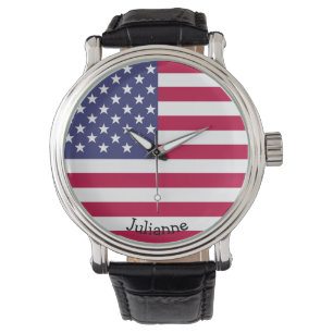 American Flag graphic Watch