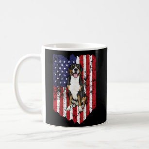 American Flag Greater Swiss Mountain Dog 4Th Of Ju Coffee Mug