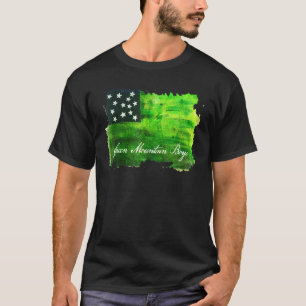 American Flag Green Mountain Boys Military Vermont T-Shirt