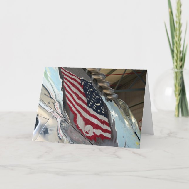 American Flag Greeting Card (Front)
