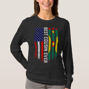 American Flag & Grenada Flag Best Cousin Ever Fami T-Shirt