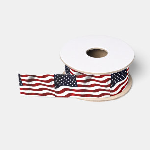 American Flag Grosgrain Ribbon