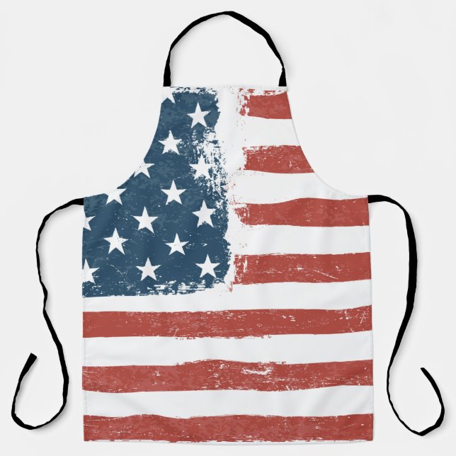 American Flag Grunge Background. Raster version. H Apron (Front)
