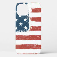 American Flag Grunge Background. Raster version. H