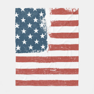 American Flag Grunge Background. Raster version. H Fleece Blanket