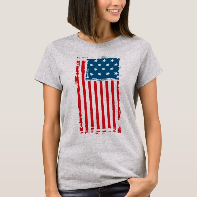 American Flag Grunge Vintage Tshirt (Front)