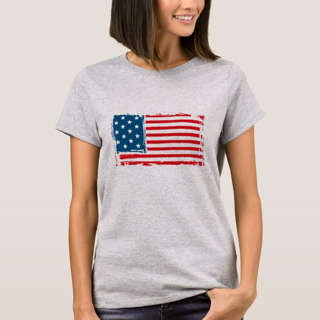 American Flag Grunge Vintage Tshirt (Front)