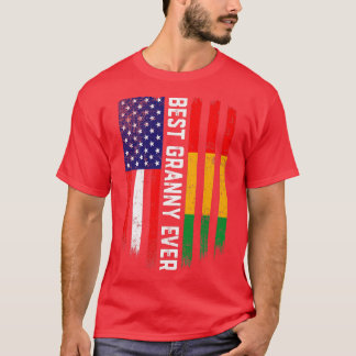 American Flag & Guinea Flag Best Granny Ever  T-Shirt