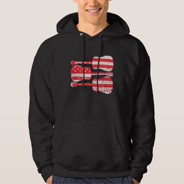 American Flag Guitars Hoodie (Front)