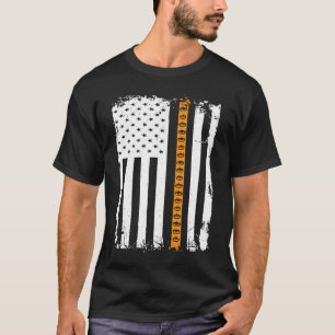 American Flag Halloween Costume Scary Pumpkins Dis T-Shirt
