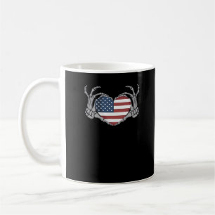 American Flag Heart Classic Design Coffee Mug