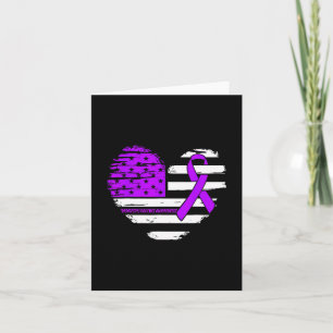 American Flag Heart Domestic Violence Awareness Ri Card